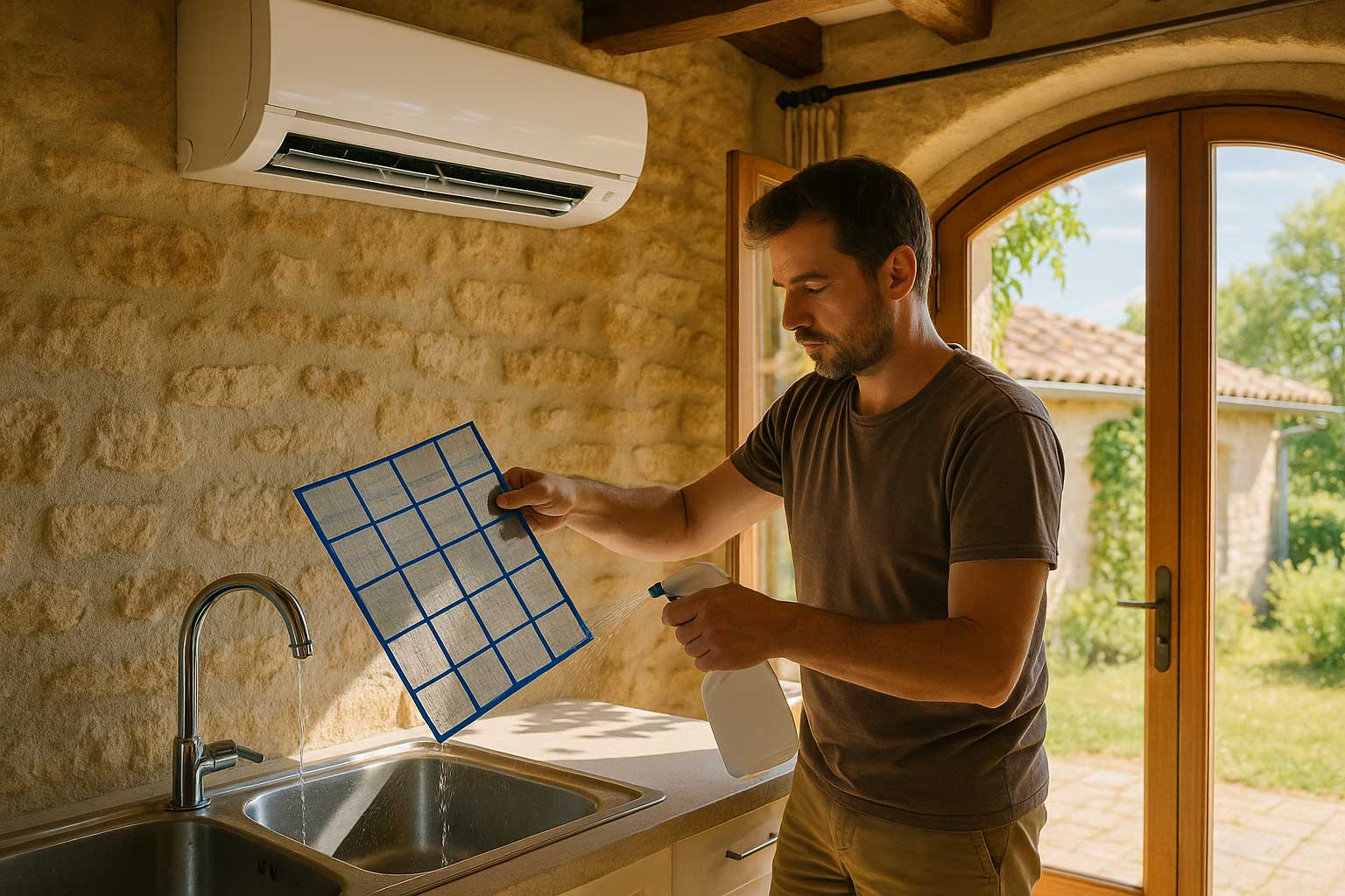 Nettoyage des filtres d’une climatisation à Castelsarrasin