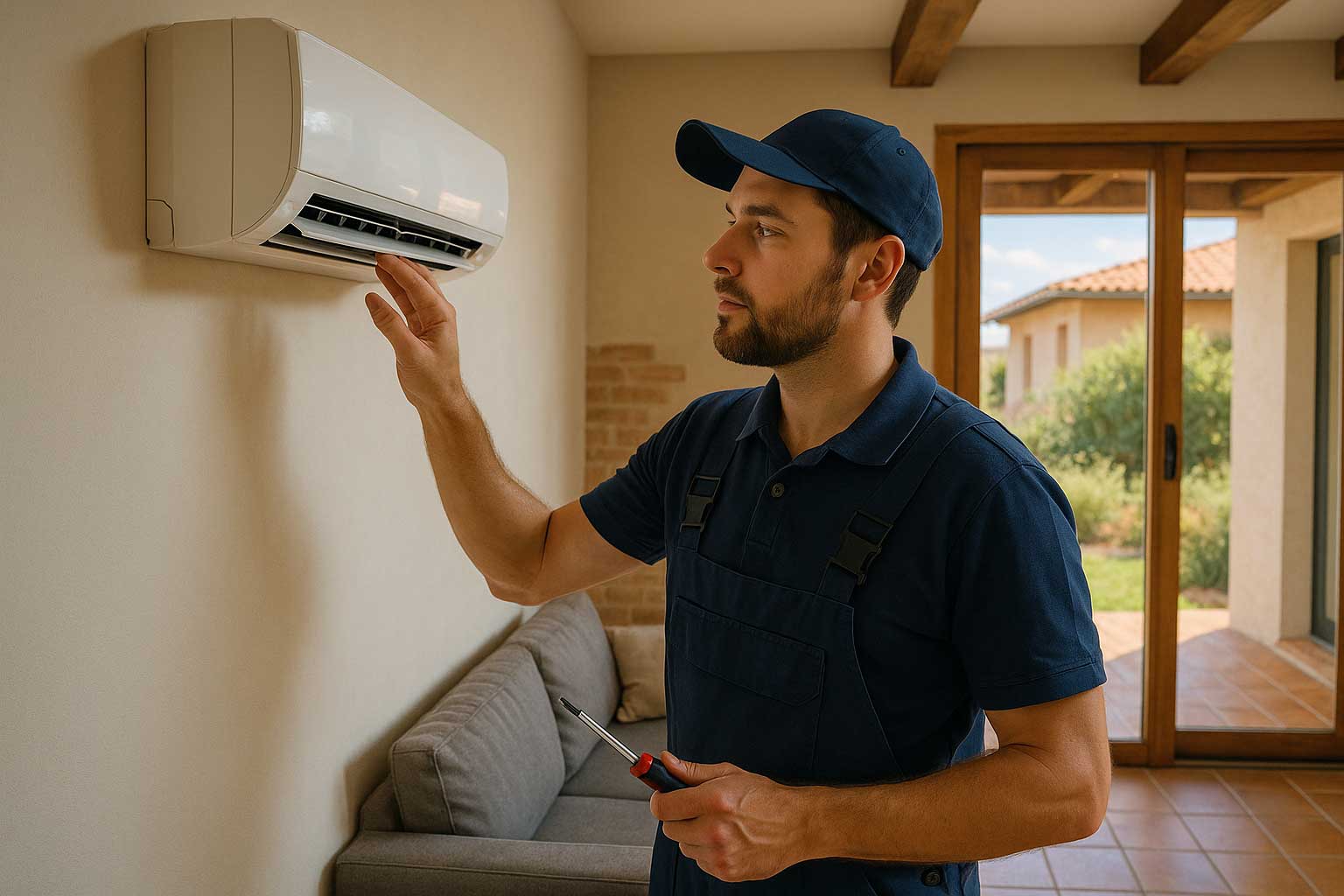 Diagnostic d’une climatisation par un technicien à Castelsarrasin