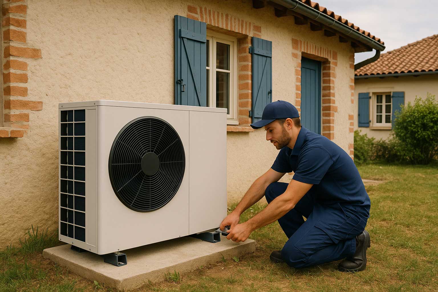 Installation d’une pompe à chaleur air-eau dans une maison du Tarn-et-Garonne