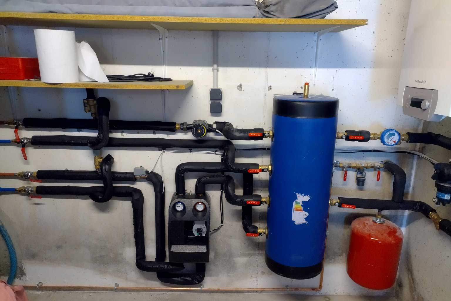Chantier installation d'une PAC air/eau terminé à Annecy