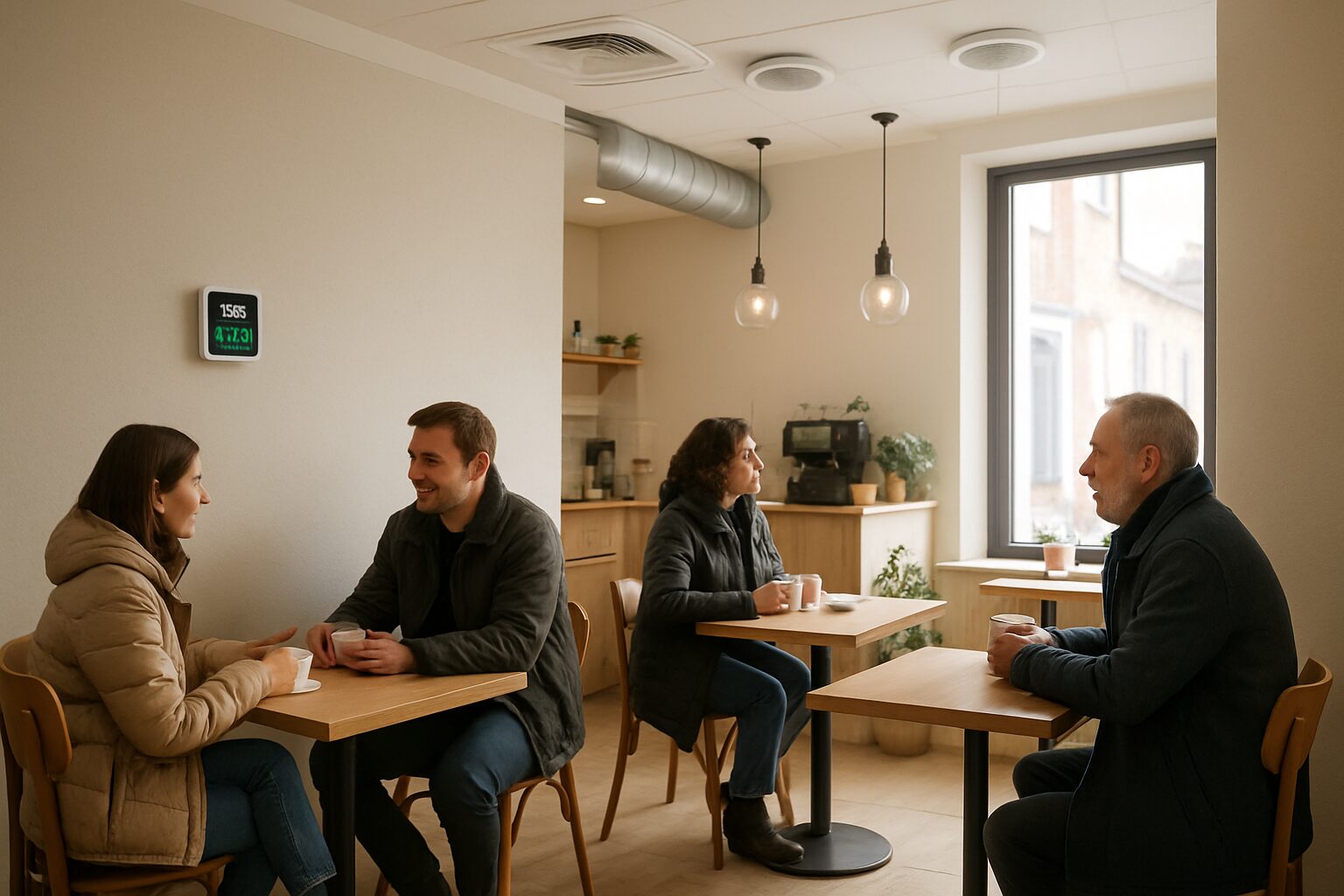 Ventilation équilibrée avec capteur CO2 dans un commerce de Montauban
