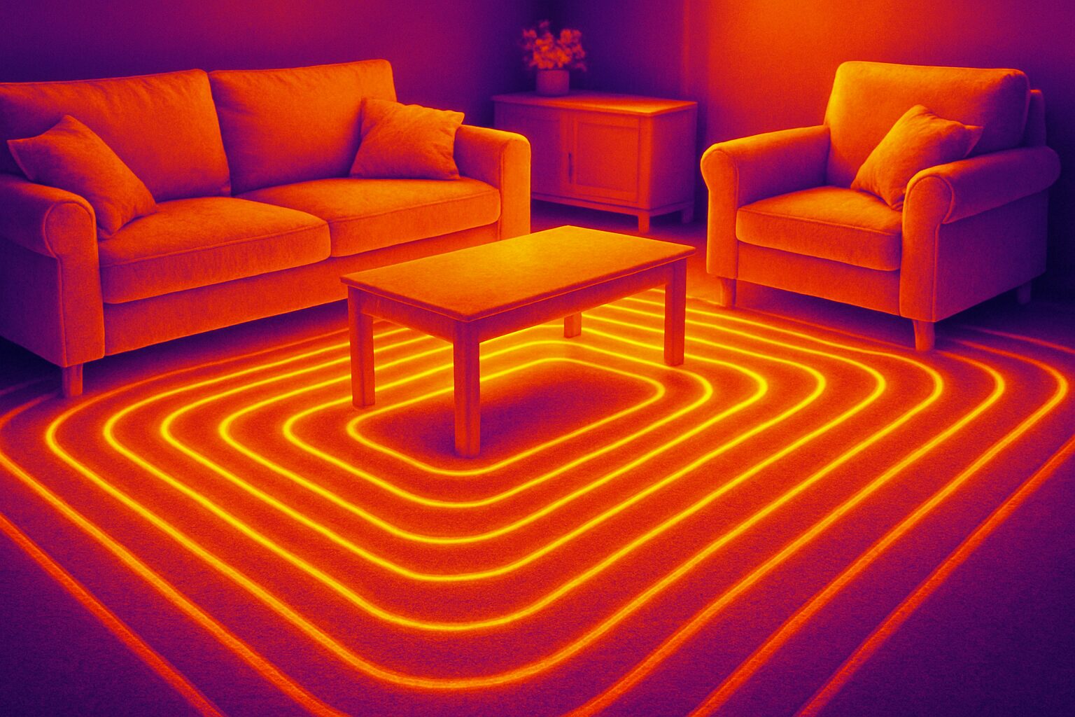 Répartition homogène de la chaleur par plancher chauffant