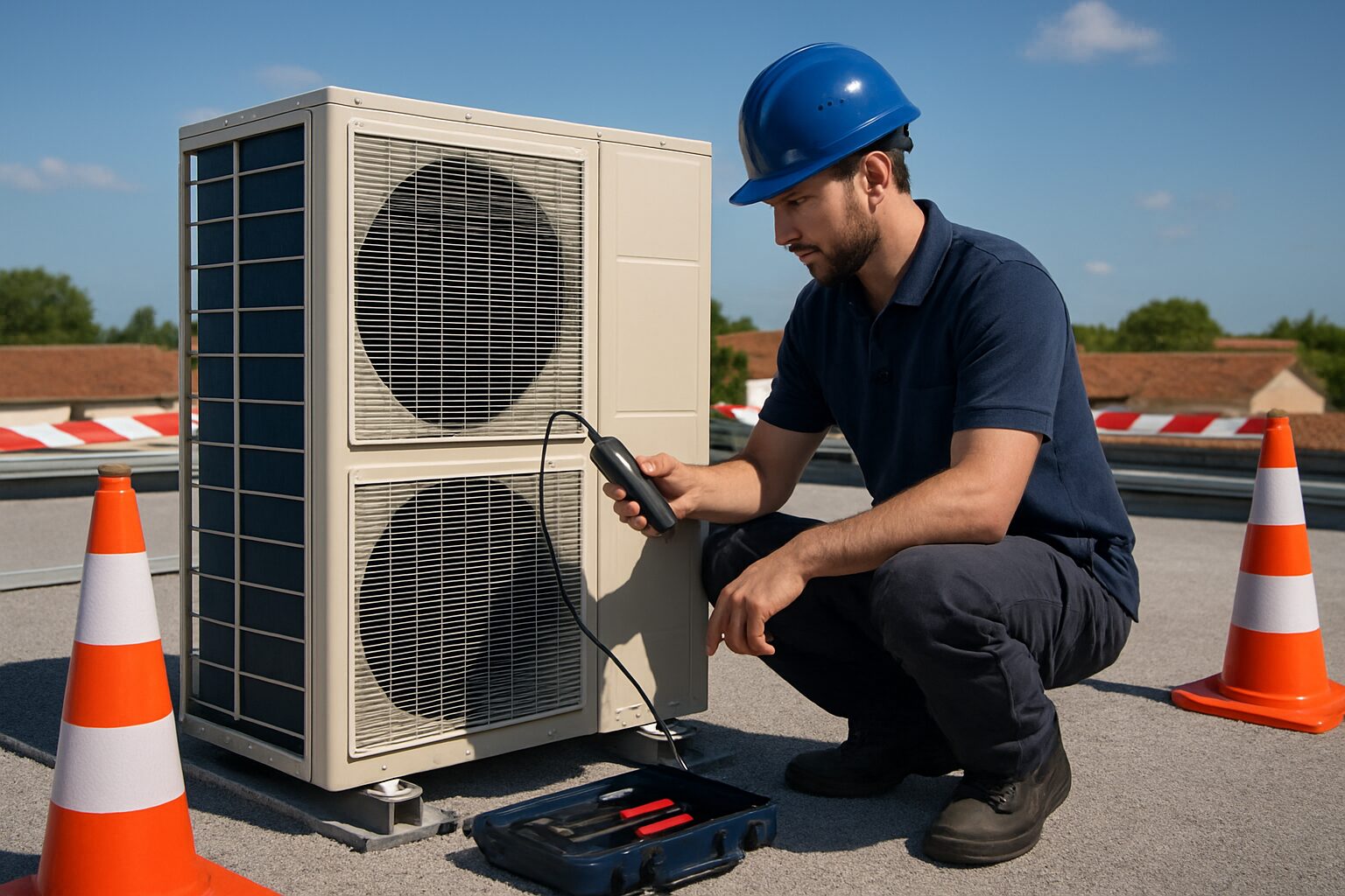 Détection de fuite sur groupe extérieur PAC VRF à Castelsarrasin