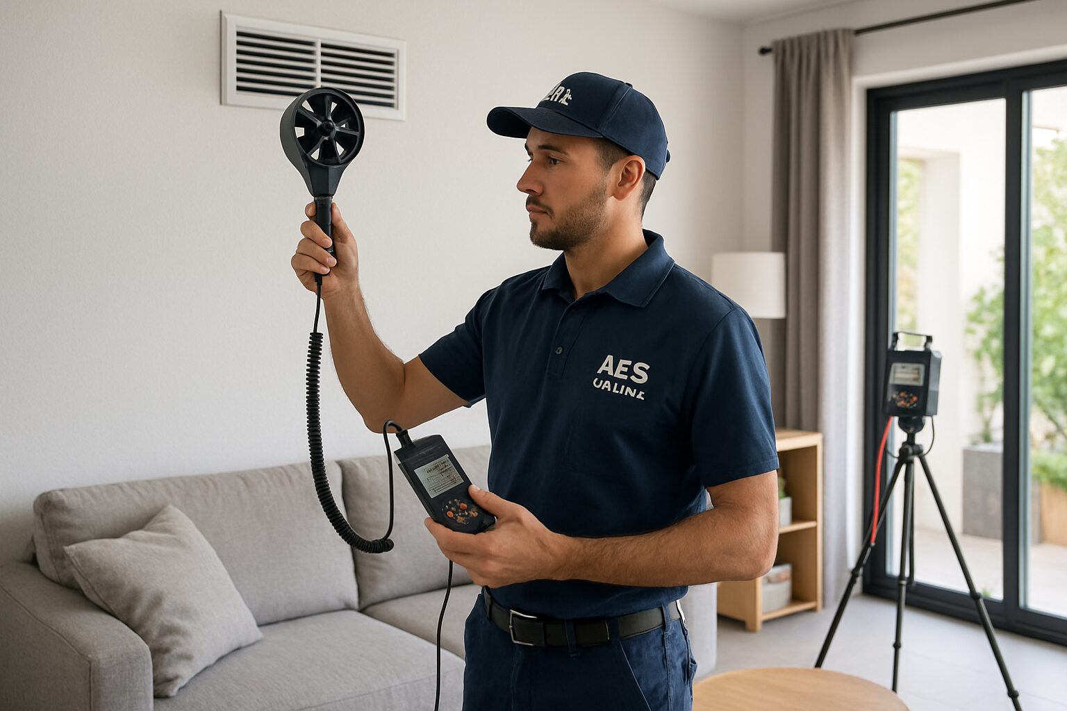 Équilibrage des débits de ventilation avec anémomètre par AES Clim 82