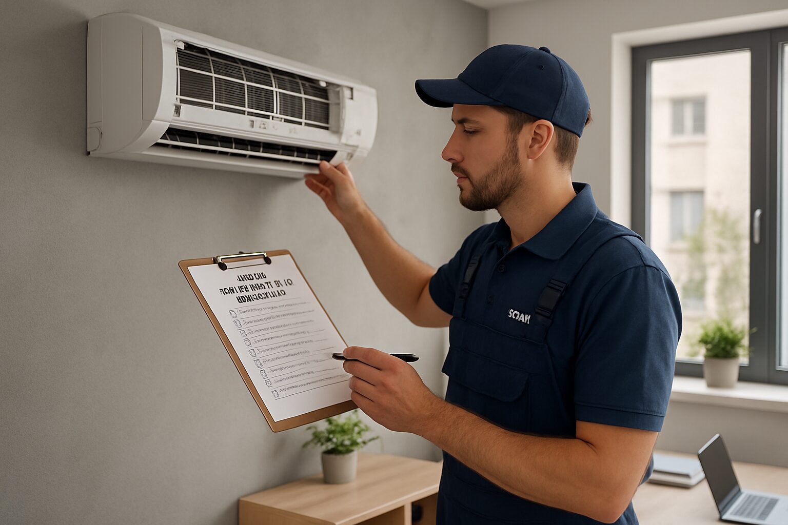 Entretien de printemps d’une climatisation dans des bureaux à Montauban
