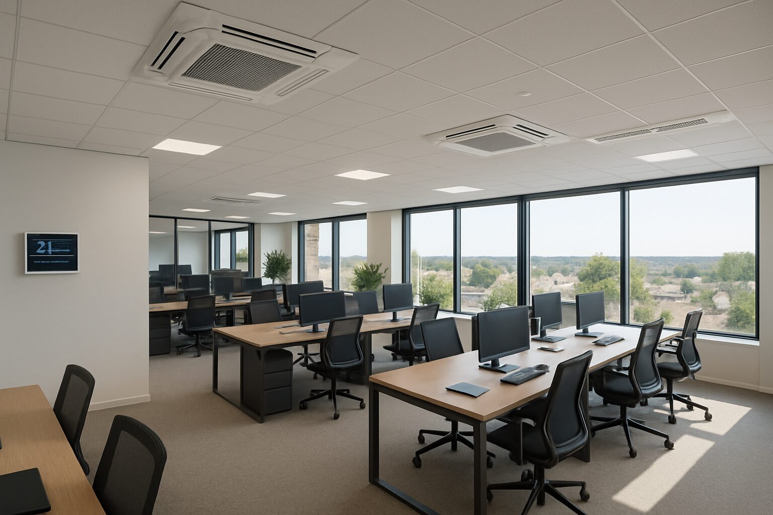 Bureaux en Tarn-et-Garonne climatisés en VRF avec apport d’air neuf