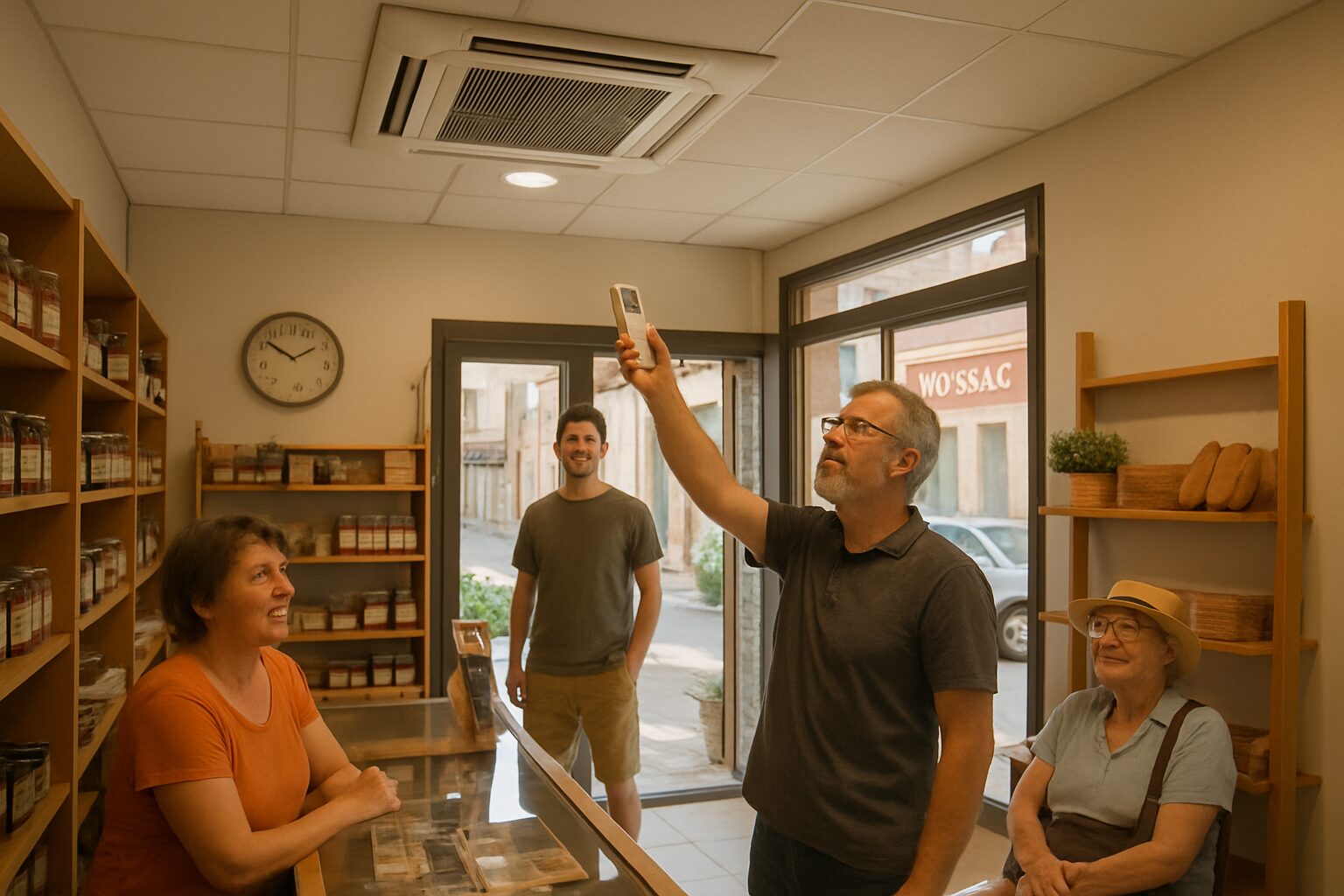 Confort d’un commerce à Moissac grâce à une climatisation bien réglée.