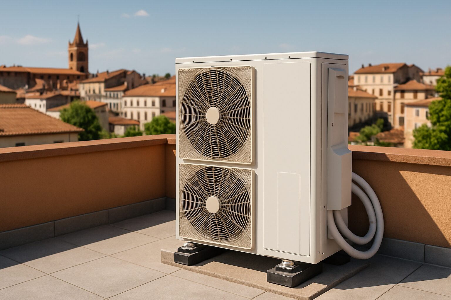 Support antivibratile et dalle d’inertie pour unité extérieure sur toiture à Montauban
