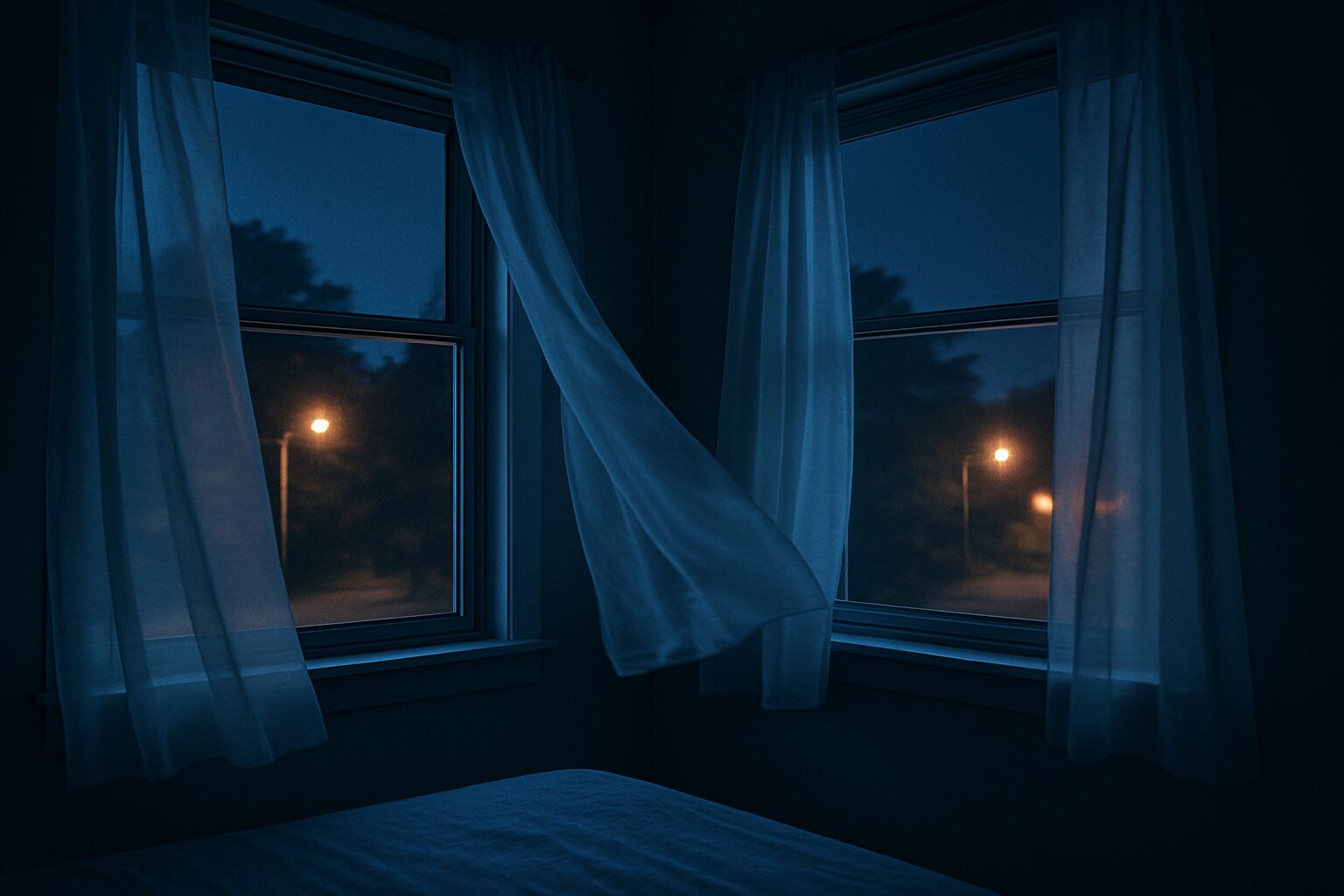 Ventilation nocturne par ouverture en courant d’air croisé
