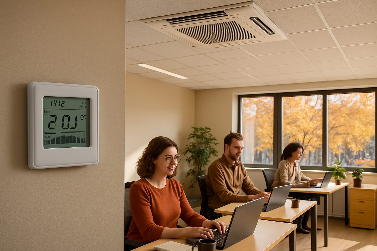 Programmation hebdomadaire d’un thermostat en bureaux
