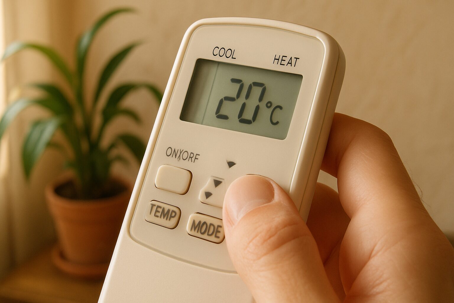 Télécommande d’une PAC réversible passant de clim à chauffage